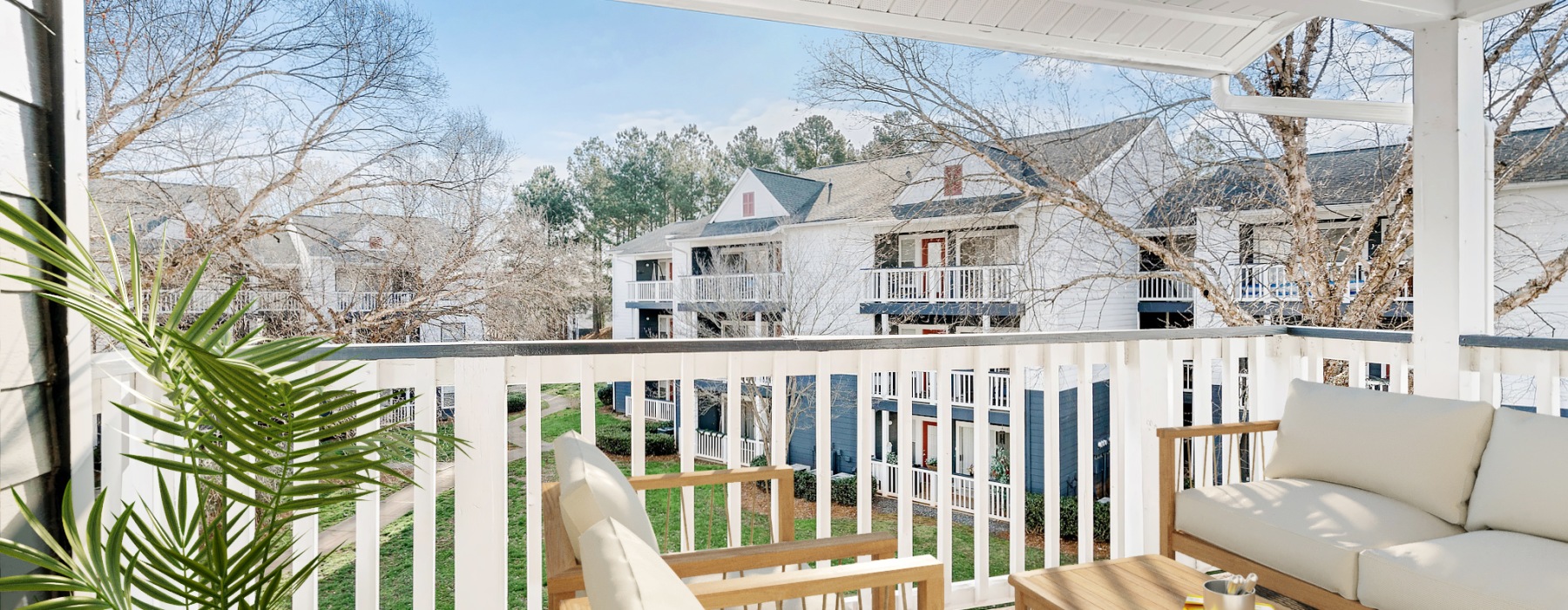 Styled covered patio